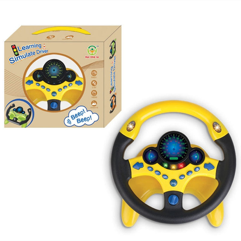 Early Educational Infant Electric Simulation Steering Wheel Toy with Light Sound