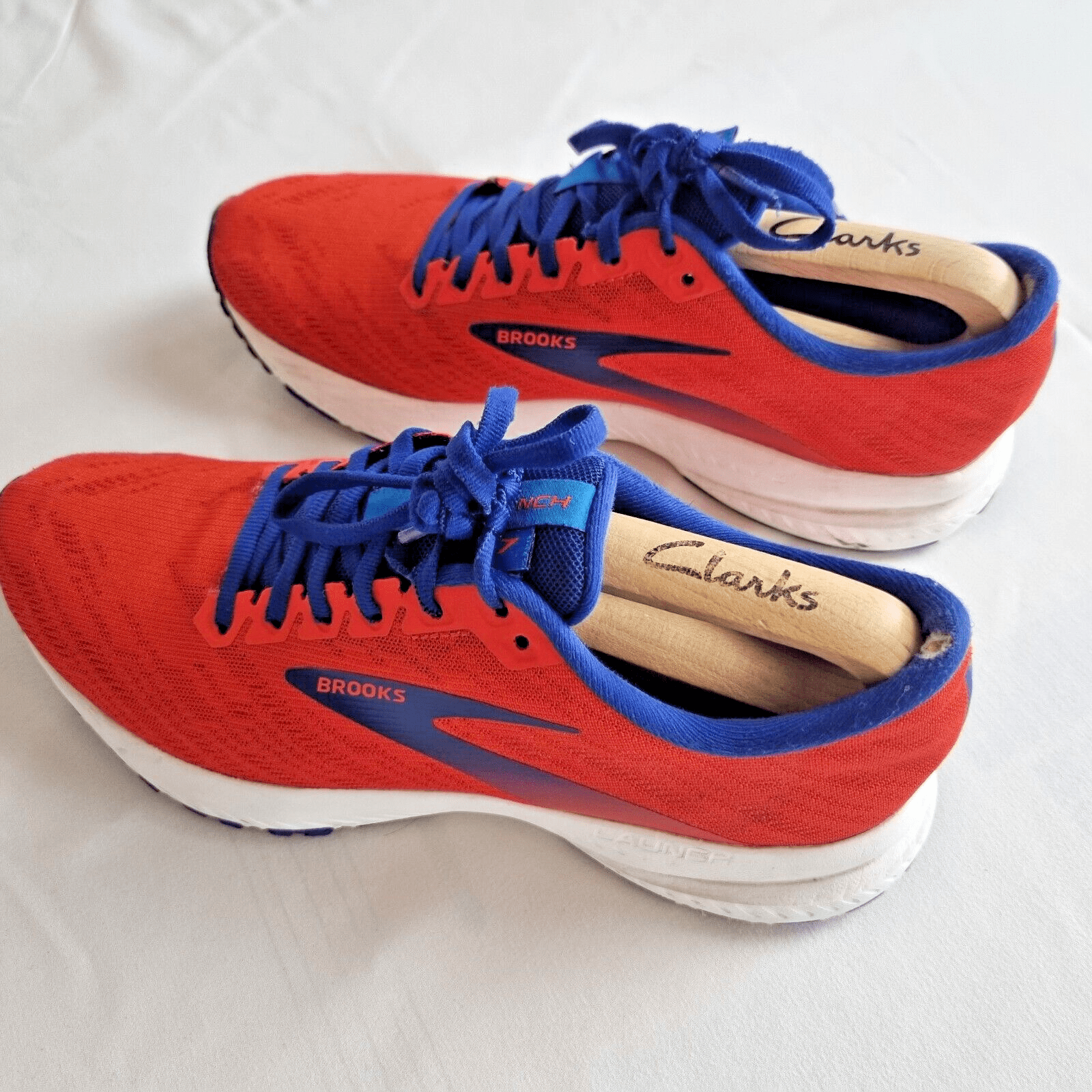 Womens Brooks Launch 7 Unisex Trainers Running Shoes Red Blue - Bonnie Lassio